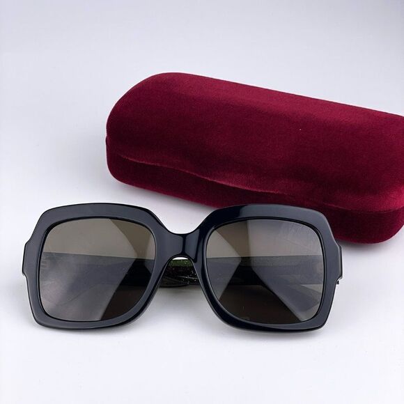 Brand NEW GUCCI GG0036SN 002 Black Green Red Square Women Sunglasses main image 5